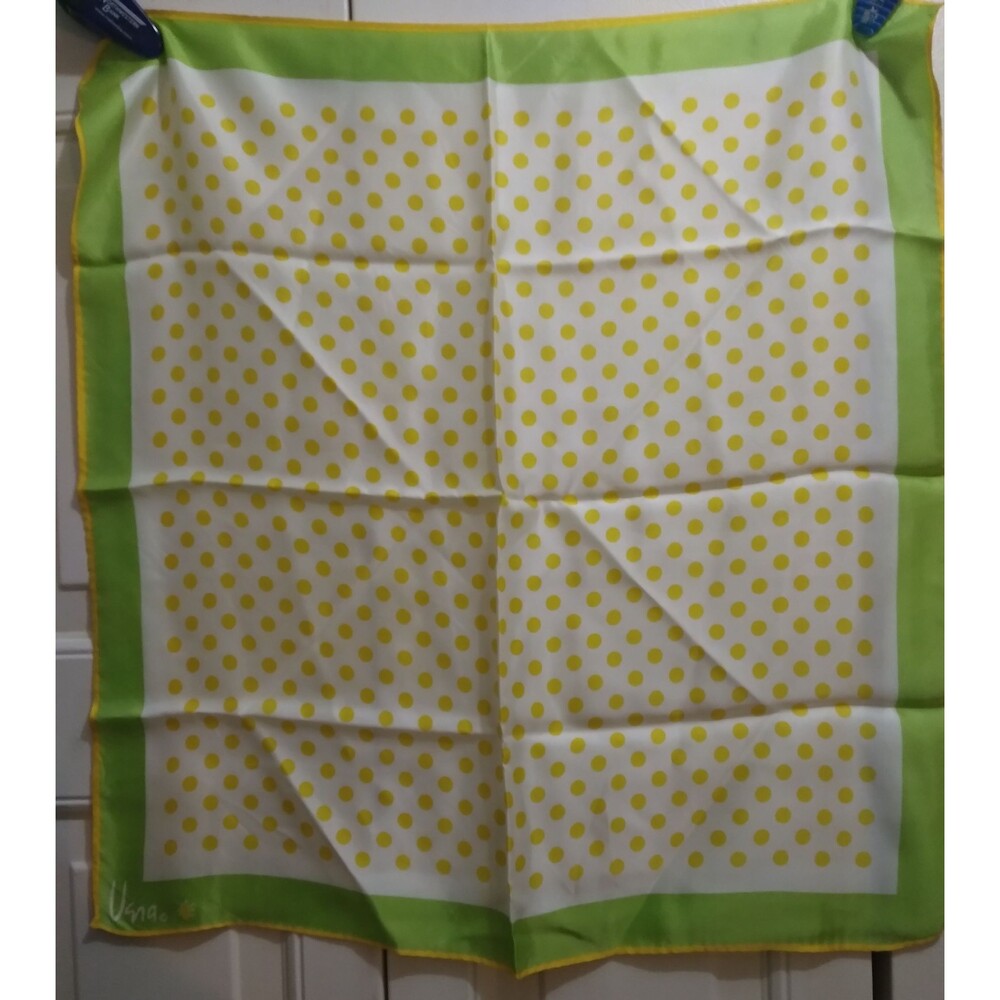 Vintage Vera Yellow Polka Dot 1970s Scarf